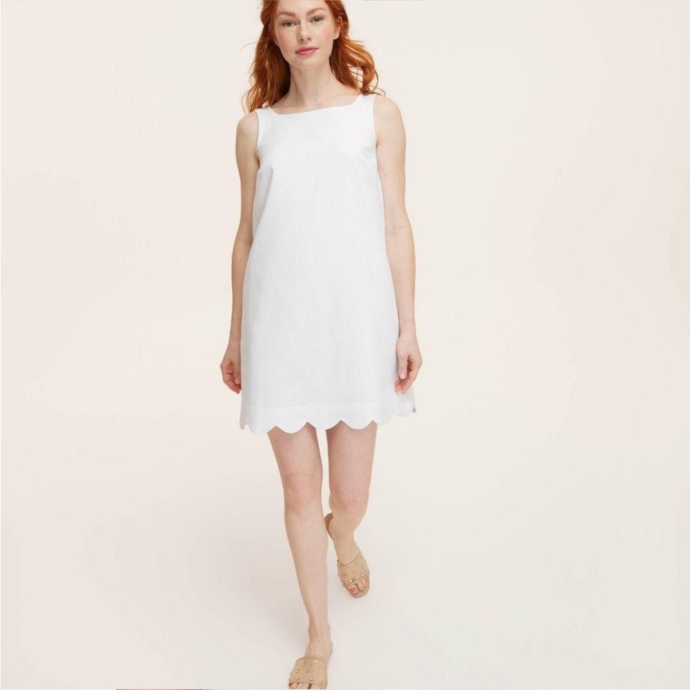 Kate Spade White Scalloped Mini Dress